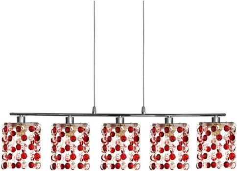 CLASSIC OVERHANG 5X40W G9 Raudonas