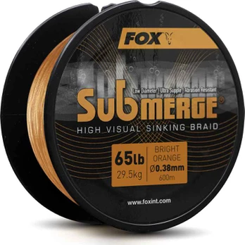 Valas Fox Submerge Orange Sinking Braid, 600 m, 0,38 mm, 65 lb, 29,5 kg