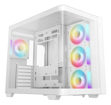 DeepCool CG530U 4F WH ATX Curved Glass Panoramic Case Baltas