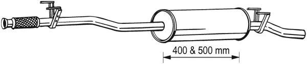 Vidurinis duslintuvas BOSAL 291-069