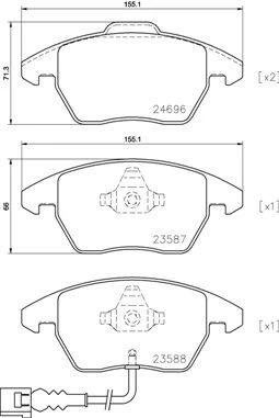 Brake pads - tuning Xtra P 85 146X front
