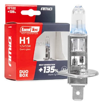 AMIO H1 12V 55W +135% Lemputės LumiTec