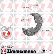 Stabdžių būgnas ZIMMERMANN 405.4103.20 kaina