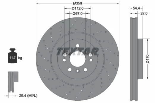 TEXTAR 92254405 Brake Disc