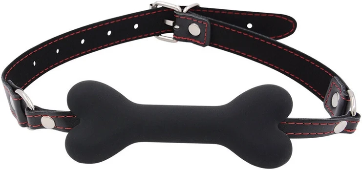 Burnos kaulas Bone Gag, juodas