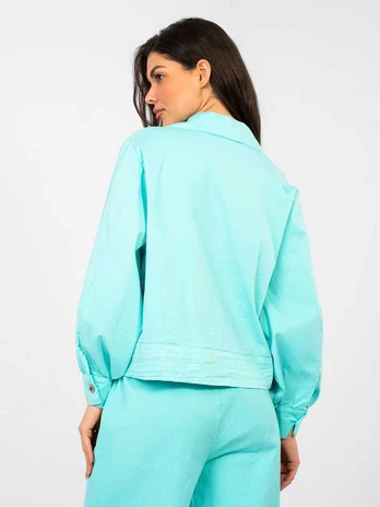 Moteriška oversize striukė turkio spalvos