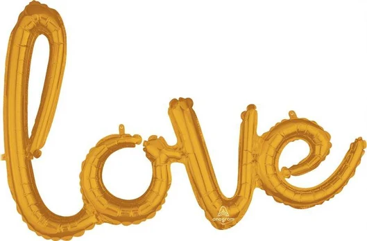 Teka Folio balionas Love auksinis