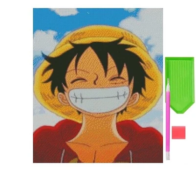 Deimantinė mozaika Luffy One Piece Anime, 40x30 cm