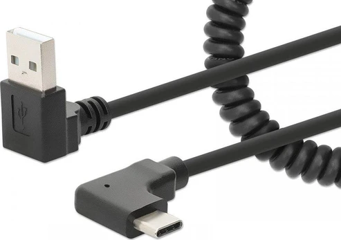 USB kabelis Manhattan USB-A - USB-C Juodas (356220)