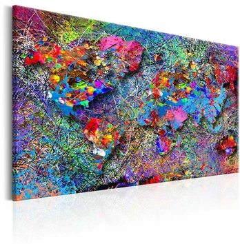 Artgeist Paveikslas - Map: Jackson Pollock inspiration