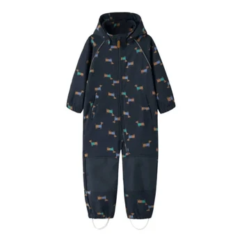 NAME IT Softshell kombinezonas unisex "Šuniukai" (Tamsiai mėlynas) - 92