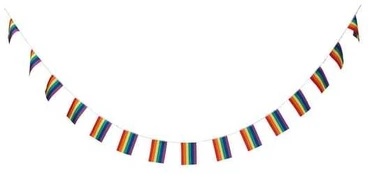 Hisabjoker Ab Regnbue flagguirlande, 6 m.