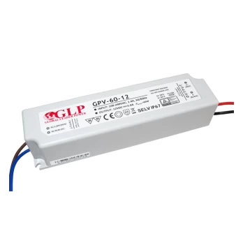 GLP maitinimo šaltinis 12V 60W IP67 (GPV-60-12)