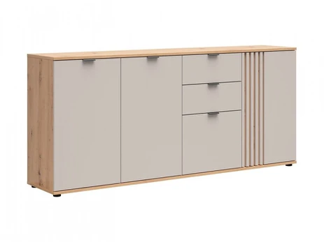 Komoda Brevas, 194.4x40x86.7 cm, pilka/ruda