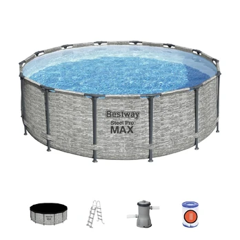 Rėminis baseinas 14FT 427x122cm plieno Pro Max BESTWAY