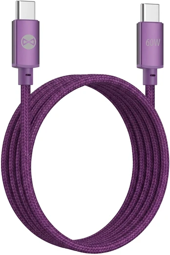Telforceone Forever Vibe cable USB-C - USB-C 1,0 m 60W dark cherry