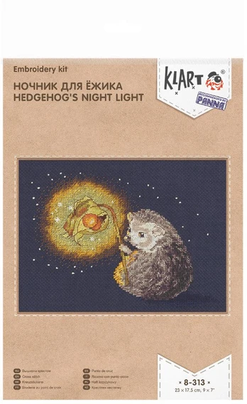 Cross stitch kit KLART "Night light for hedgehog" KL8-313