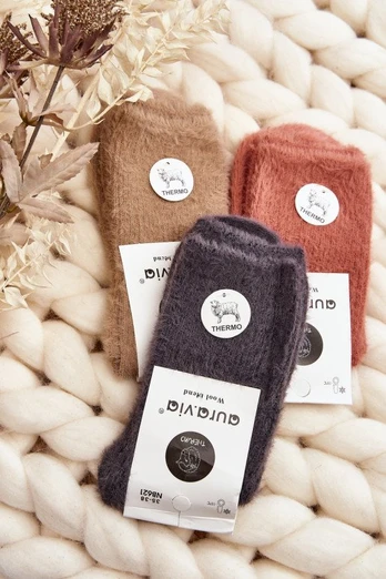 Šiltos Smooth Moteriškos kojinės Coral Alpaca