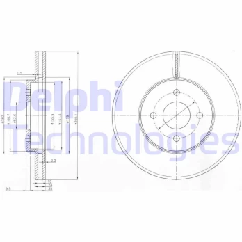 Stabdžių diskas DELPHI BG3742