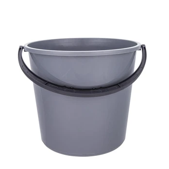 Bucket with plastikas handle 10 L pilkas