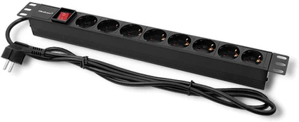QOLTEC 54469 Maitinimo juostelė RACK 1U 16A 8xSCHUKO 2m