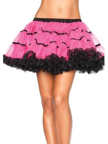 Leg Avenue Europe Tylskørt med lag, pink og sort