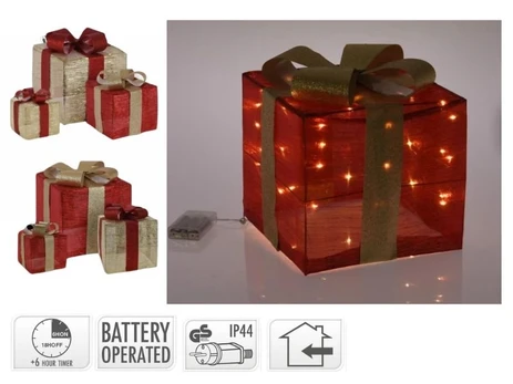 LED Dekoras GIFTBOX x3