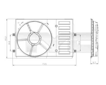 Atrama, aušinimo ventiliatorius TYC 837-0035-1
