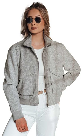 Pilka moteriška oversize bomber striukė Milina