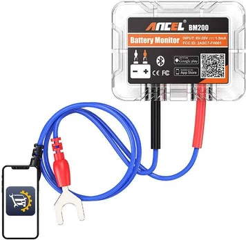 „Bluetooth“ akumuliatorių testeris „Ancel BM200“ 6–20 V nuolatinės srovės