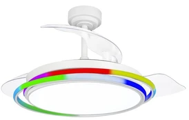 Lubinis ventiliatorius su lempa CristalRecord Antila RGB, 65 W, 1 vnt. kaina