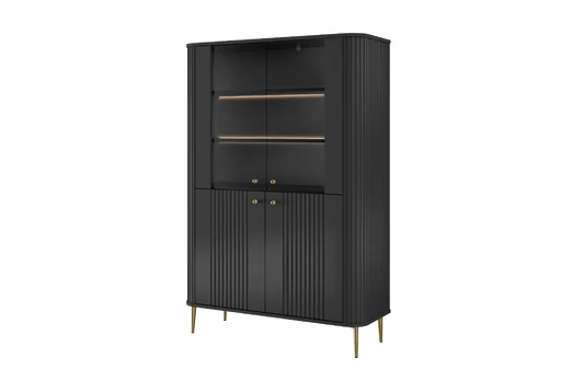 Vitrine Vesper - Black / Gold Legs