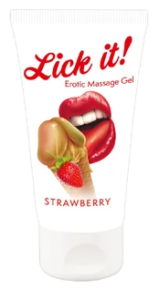 Lick-it Lick it! Strawberry 50 ml masažo gelis kaina