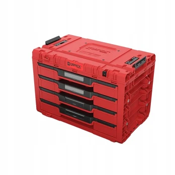 Q-Brick Werkzeugbox mit Schubladen Qbrick System PRIME DRAWER 4 TOOLBOX EXPERT Raudonas Ultra HD Custom