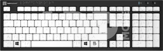 Braille - PC Nero Slim Line Keyboard - UK English
