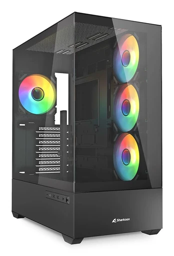 Sharkoon Gehäuse AK6 RGB ATX 1xGlas schwa