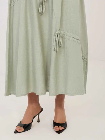 Italy Moda Spódnica-IT-SD-3061.68-khaki