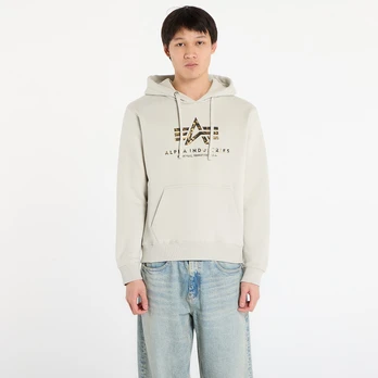 Alpha Industries Basic Hoodie BL Effect Print Stone - Dydis XL (178312EP-10 Džemperiai)