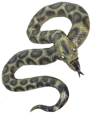 Gyvatė pitonas 180cm žalia