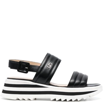 Basutės moterims, Juoda, Wedge sandals