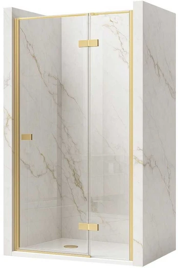 Dušo durys Rea Atlas 90, Brushed Gold, dešinė