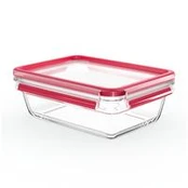 Emsa Clip&Close Glass Food Container 1,3 L red