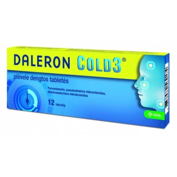 DALERON COLD3 plėvele dengtos tabletės N12
