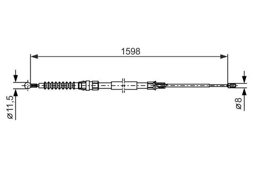Trosas, stovėjimo stabdys BOSCH 1 987 482 379