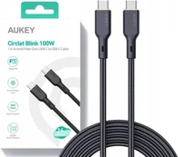 Cable Aukey CB-KCC101 USB-C to USB-C 1m (black) kaina