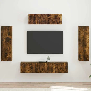 TV staliukas 3 pcs Rūkyta ąžuolas
