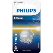 Battery Philips CR2430 Lithium 3 V (24.5 x 3.0) kaina