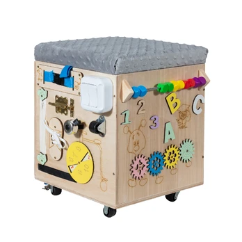 Lavinimo žaislas 4IQ Educational Pouf Activity Vulcan, 31 cm, įvairių spalvų