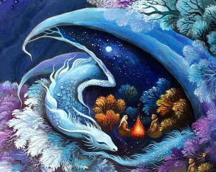 Diamond Painting kit Dragon guardian 50*40 cm WD3070