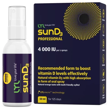 Purškiamas vitaminas D3, 4000 TV. Maisto papildas